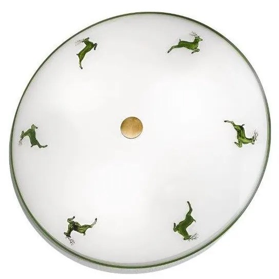 Kolarz 731.U13.4.100-Stropné svietidlo NONNA 3xE27/60W/230V pr.42 cm zelená/mosadz