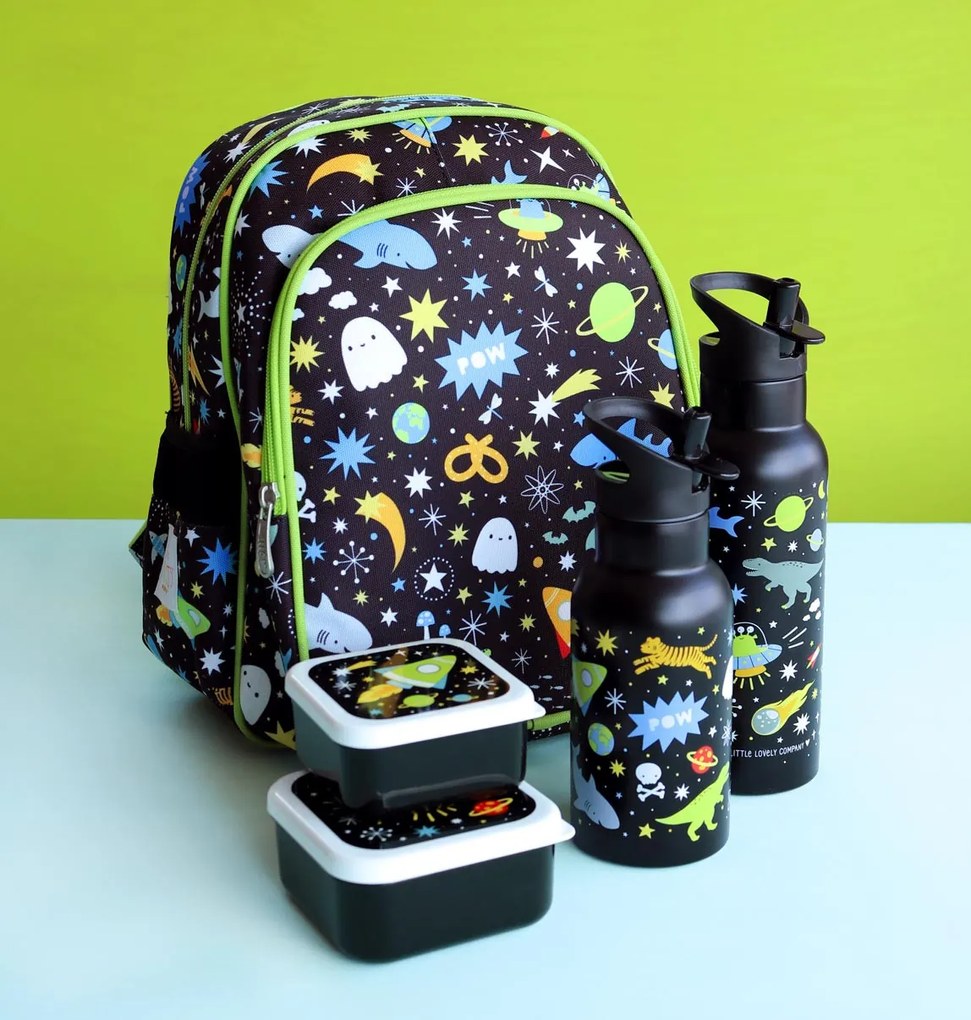 A Little Lovely Company - antikorová fľaša na pitie, 500 ml - vesmír