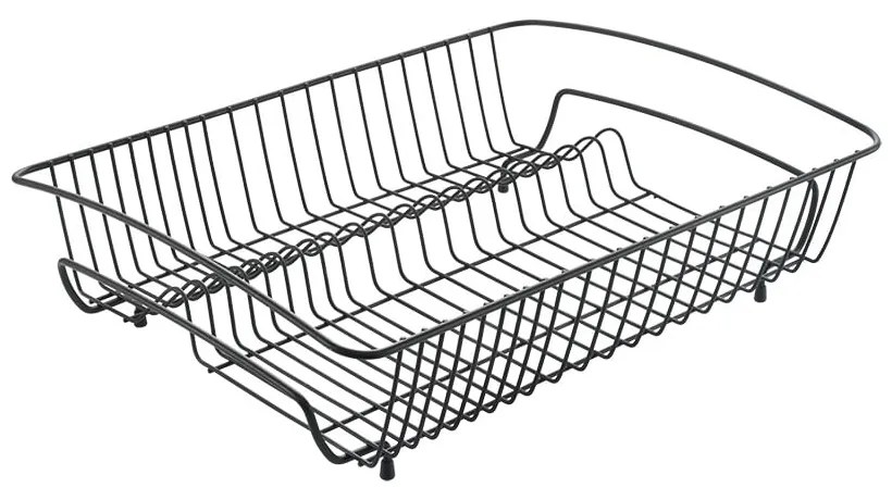 Čierny odkvapávač z antikoro ocele Metaltex Rectangular Lava