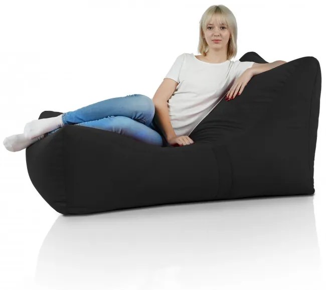 Leňoška LOUNGE ATENA plyš čierna
