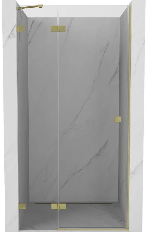 Mexen, Mexen Lunar ľavé otočné sprchové dvere 95 cm, transparentné, brúsené zlaté - 834-095-000-55-00-L