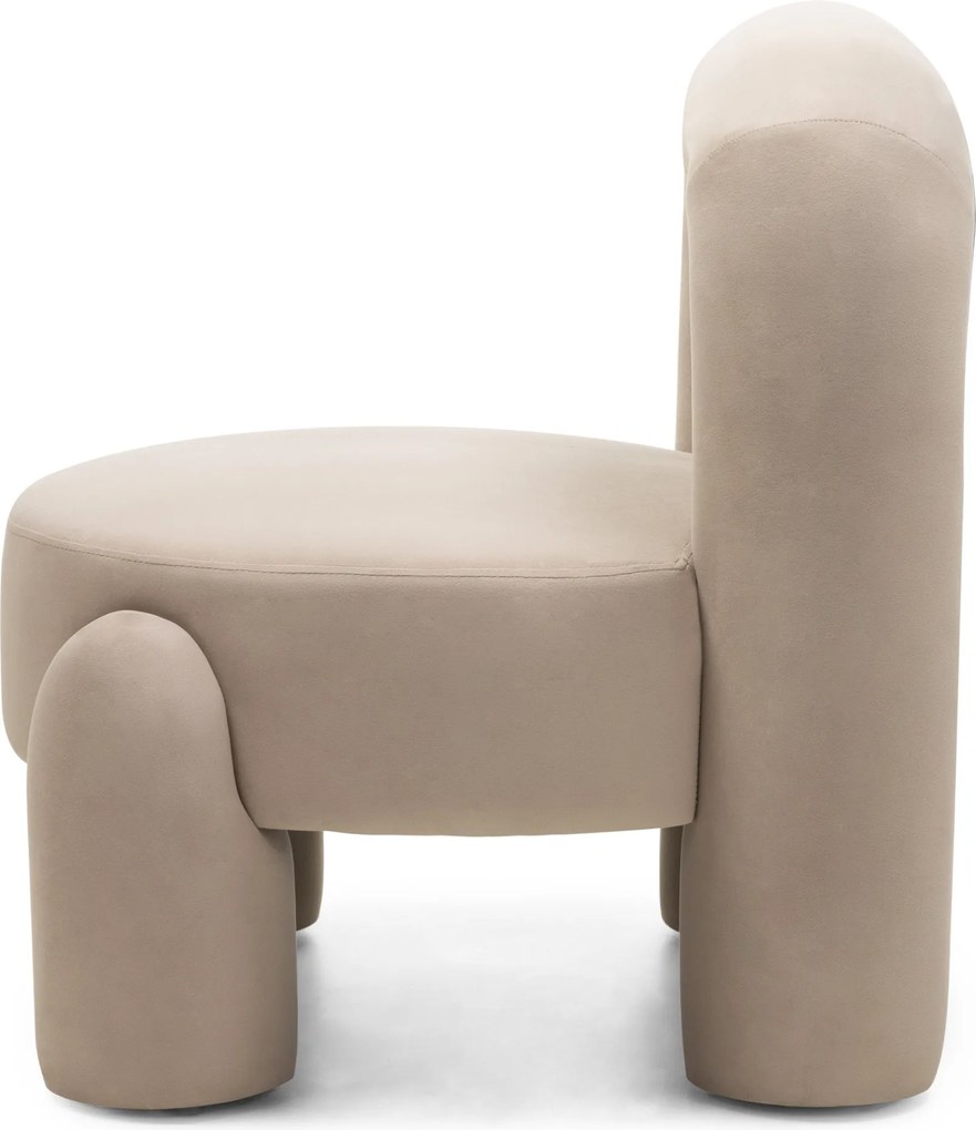 Designové křeslo Vasto samet/béžové