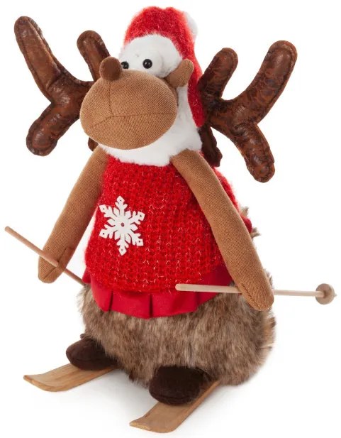 Vianočná dekorácia DOLL 105 B červená / hnedá