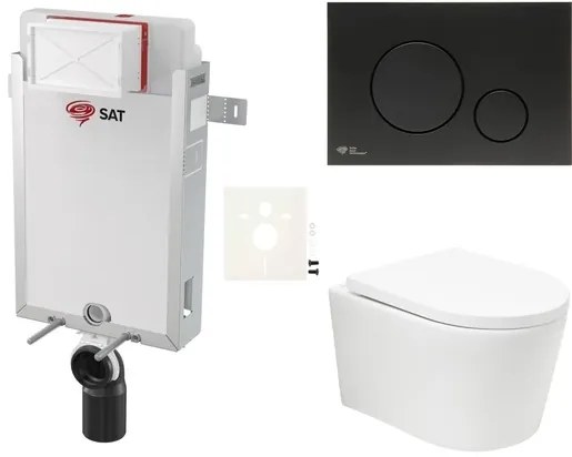Závesný wc set SAT BREVIS na zamurovanie vírové splachování SIKOSZBRTOR68