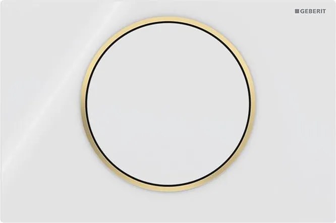 Geberit 115.758.KK.5 - Splachovacie tlačidlo Sigma10 24,6x16,4 cm biela/zlatá
