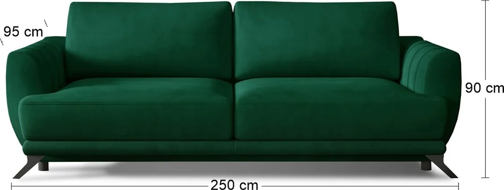 Rozkladacia pohovka s úložným priestorom Meri - tmavozelená