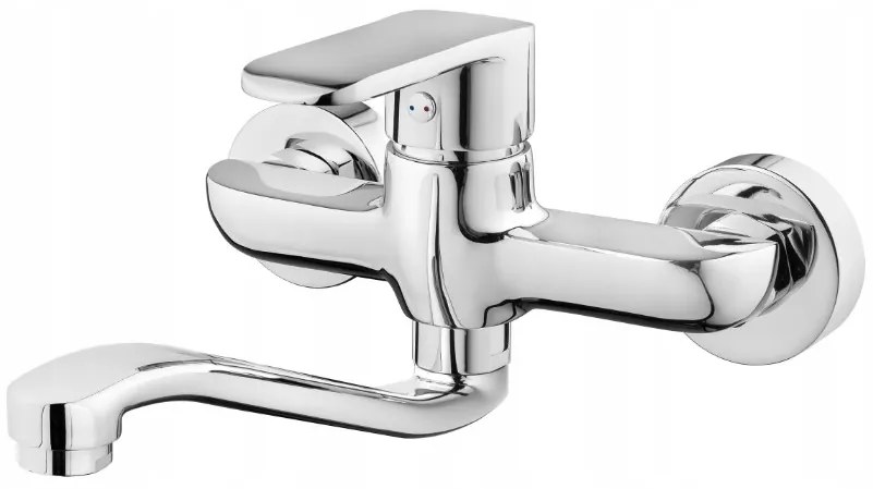 Invena Siros, nástenná drezová batéria, chrómová, BC-90-001-A