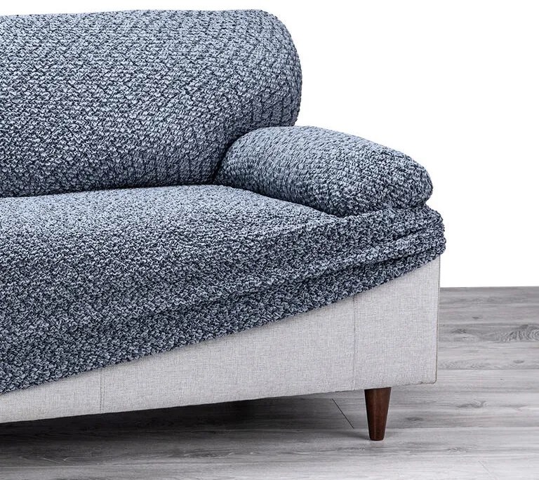 Bielastické poťahy VENEZIA modrá kreslo ušiak (š. 60 - 110 cm)