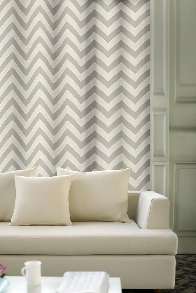 Záves dekoračná, OXY Zig Zag, šedý, 150 cm 150 cm