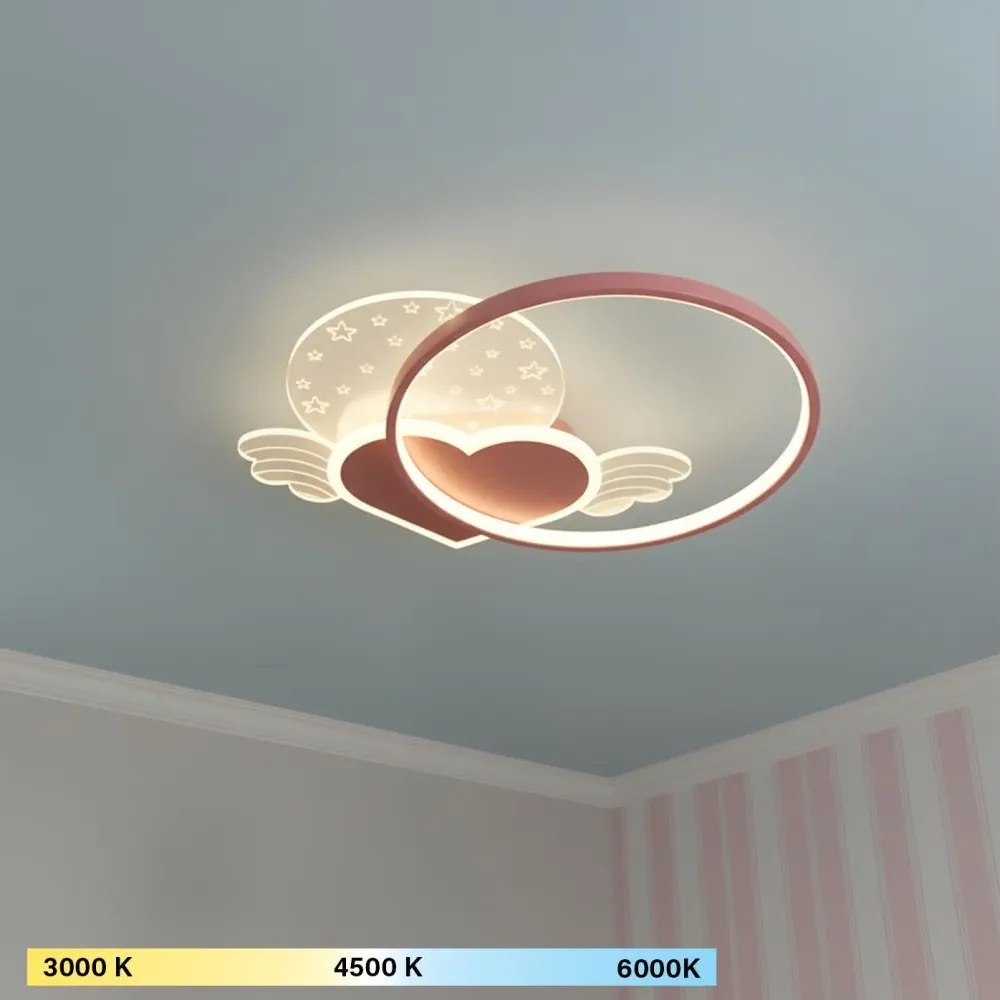 Brilagi - LED detské stropné svietidlo LOVE LED/48W/230V 3000/4500/6000K ružová