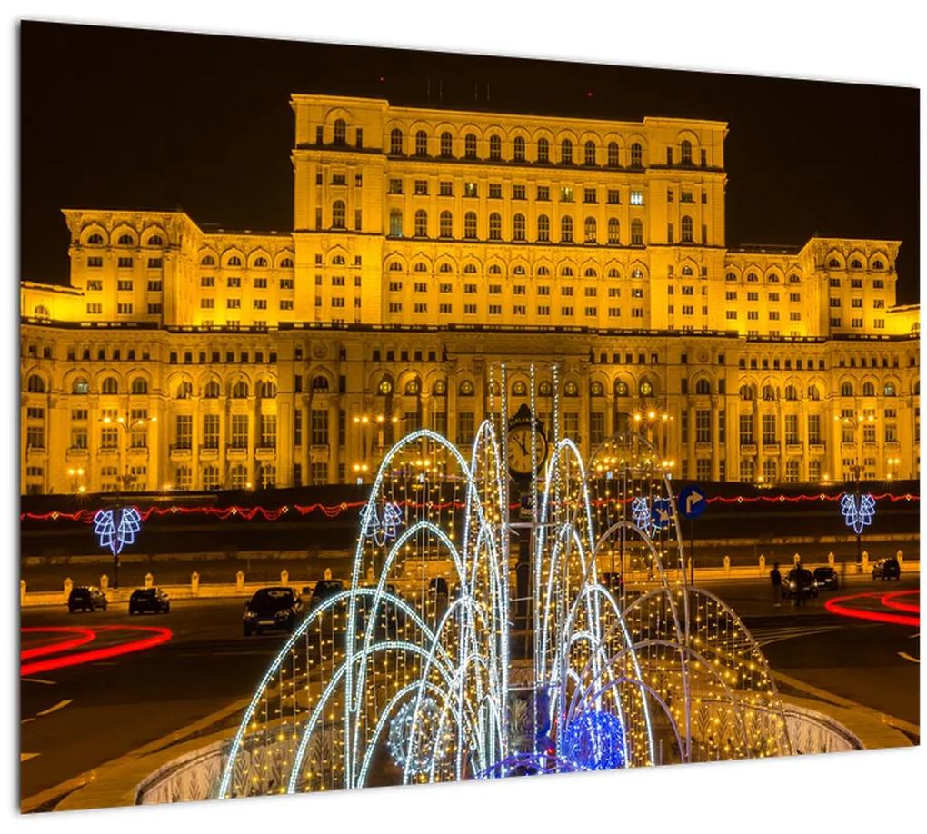 Sklenený obraz - Palác parlamentu, Bukurešť Rumunsko (70x50 cm)