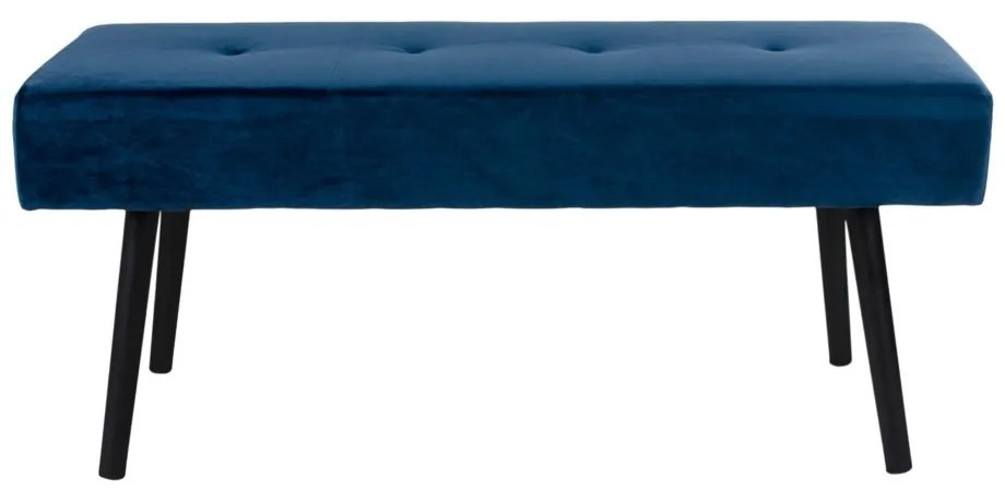Modrá Zamatová lavica Skiby 35 × 100 × 44 cm HOUSE NORDIC