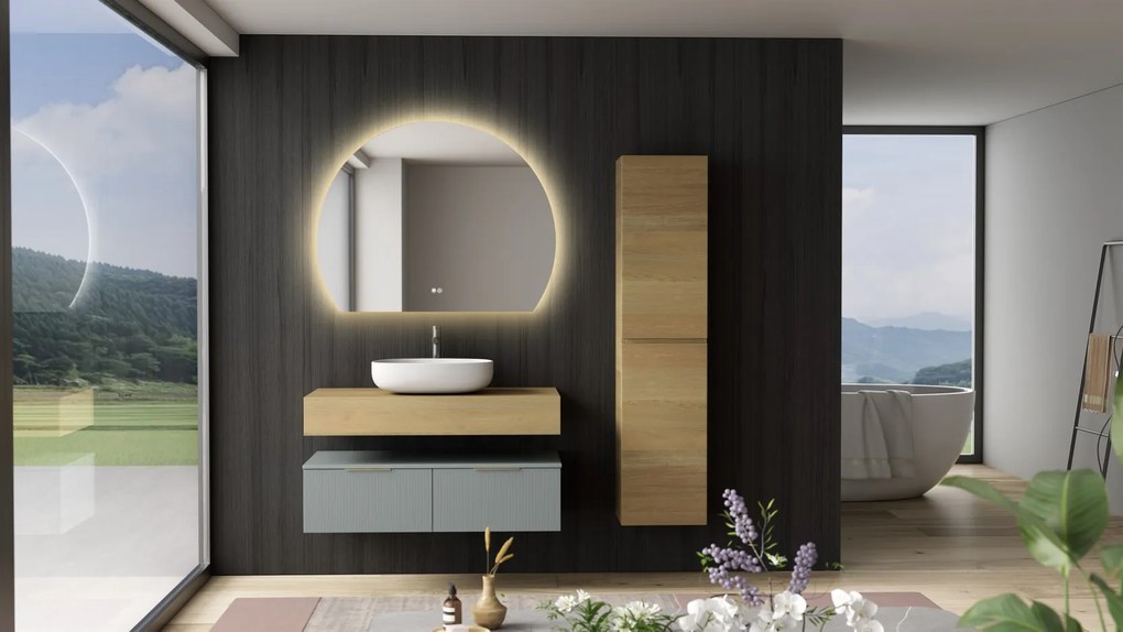 Erga Paloma, LED zrkadlo 100x80cm, 2415 lm, 3 farby svetla, ERG-V01-PALOMA-1080-CL