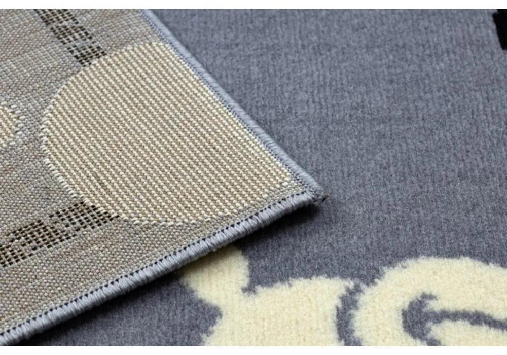 Detský kusový koberec PP Hippo šedý 200x300cm