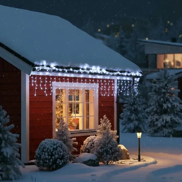 Brilagi - LED Vonkajší vianočný reťazec 200xLED/8 funkcií 13m IP44 studené biele