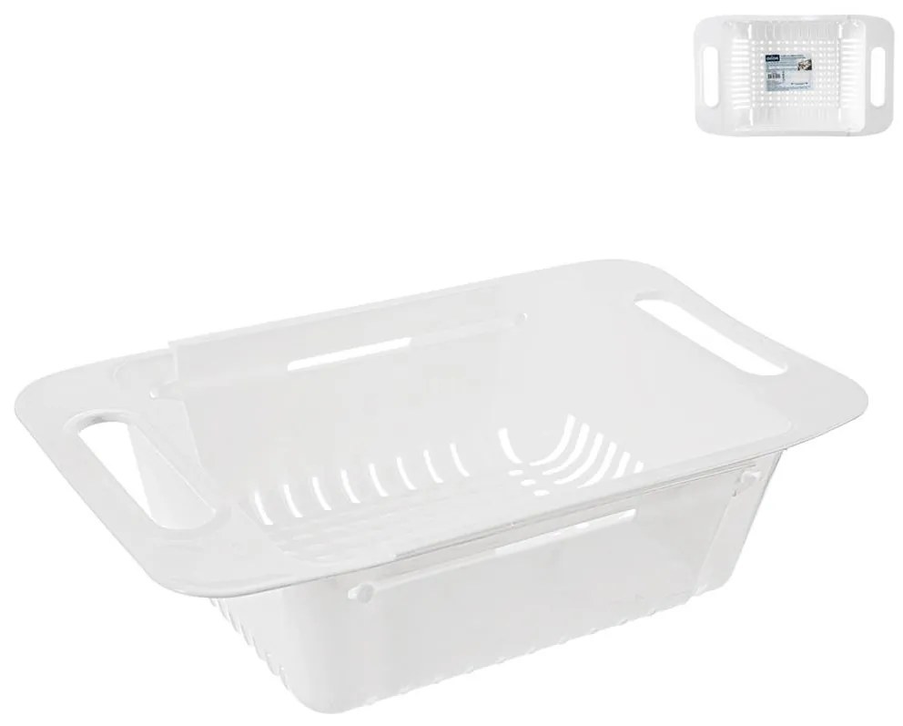 Orion Organizér do dřezu, posuvný, plast, bílý PAVO