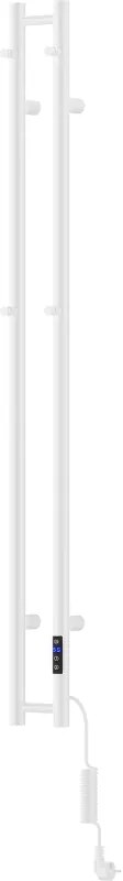 Mexen Pino, elektrické vykurovacie teleso s vešiakmi na uteráky 1405x137 mm, 150 W, biela, W301-1405-137-00-20