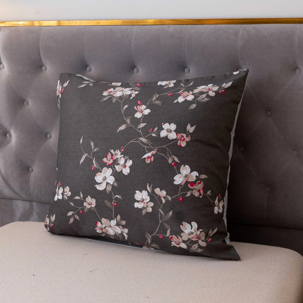 Flanelové obliečky z mikrovlákna BLOSSOM sivé Rozmer obliečky: 70 x 90 cm | 140 x 200 cm