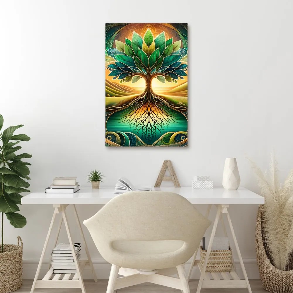 Obraz mystický strom života pri jazere