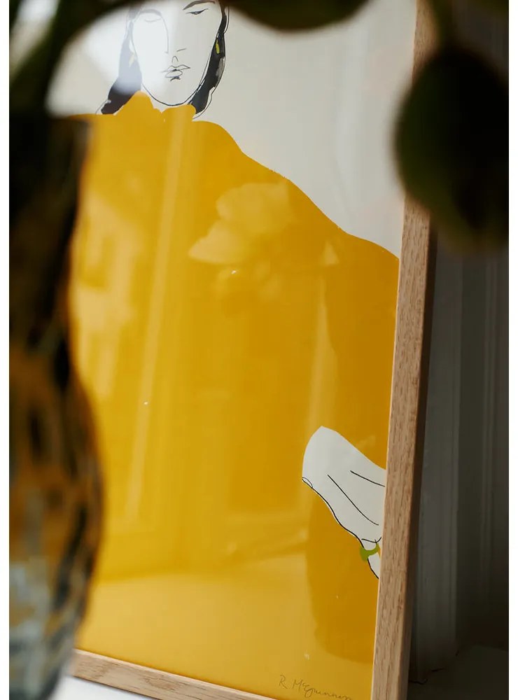 The Poster Club Plagát Yellow Dress by Rosie McGuinness 50x70 cm