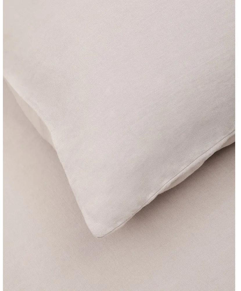 Obliečky sivobéžové na dvojlôžko/predĺžené s prímesou ľanu 260x240 cm Simmel – Kave Home