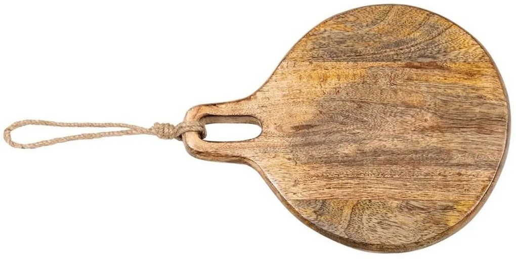Guľatá kuchynská doštička z mangového dreva Monia - 17*2*22 cm