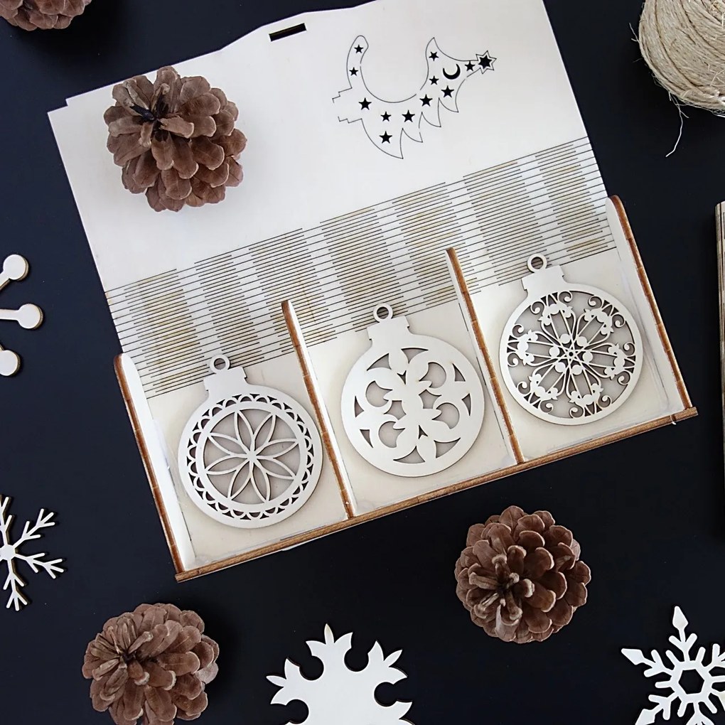 SENTOP | Vianočné ozdoby z dreva a plastu, Vianočné dekorácie drevené , drevené doplnky PR0107-Christmas decoratio HEU-