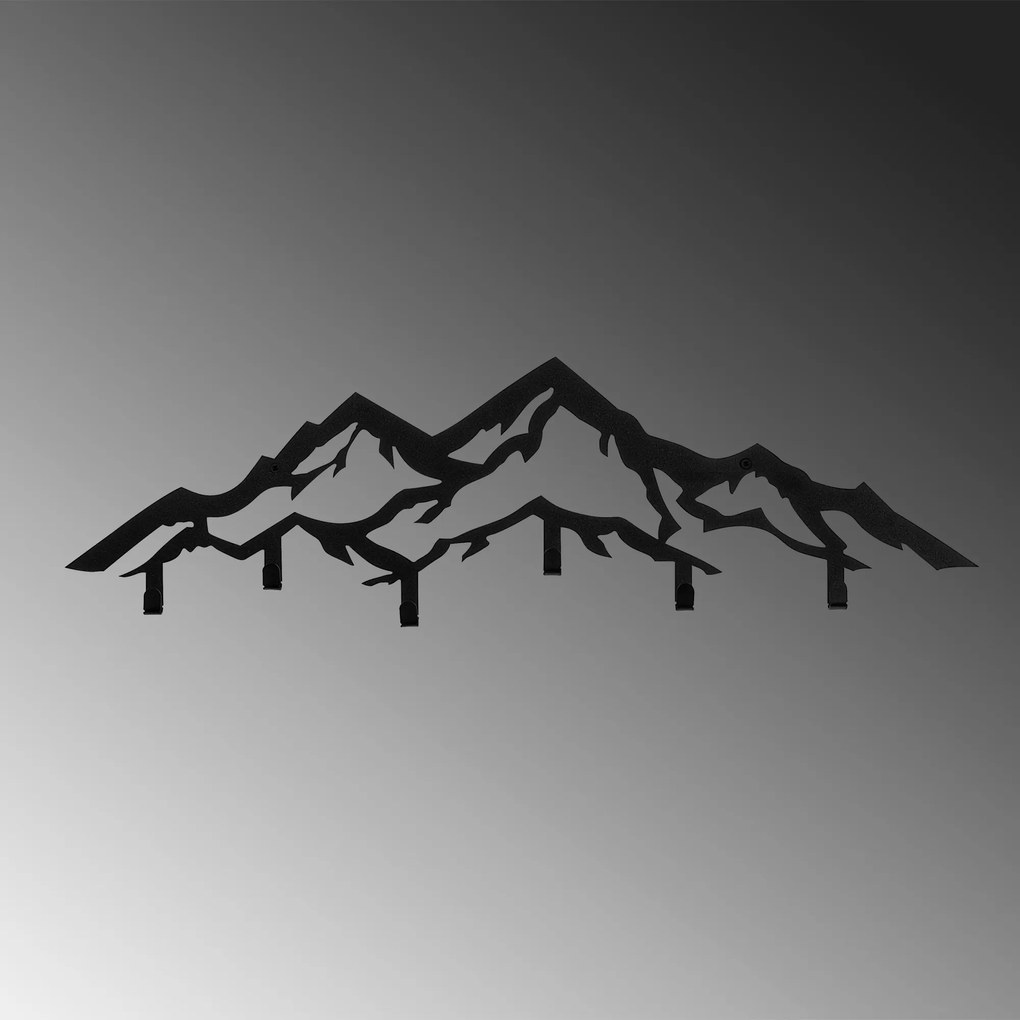 Nástenný kovový vešiak Dag 80 cm čierny