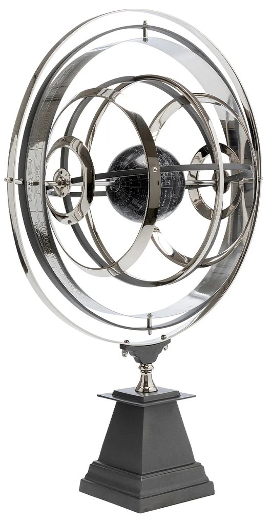 Armillary dekorácia sivo-strieborná 82 cm