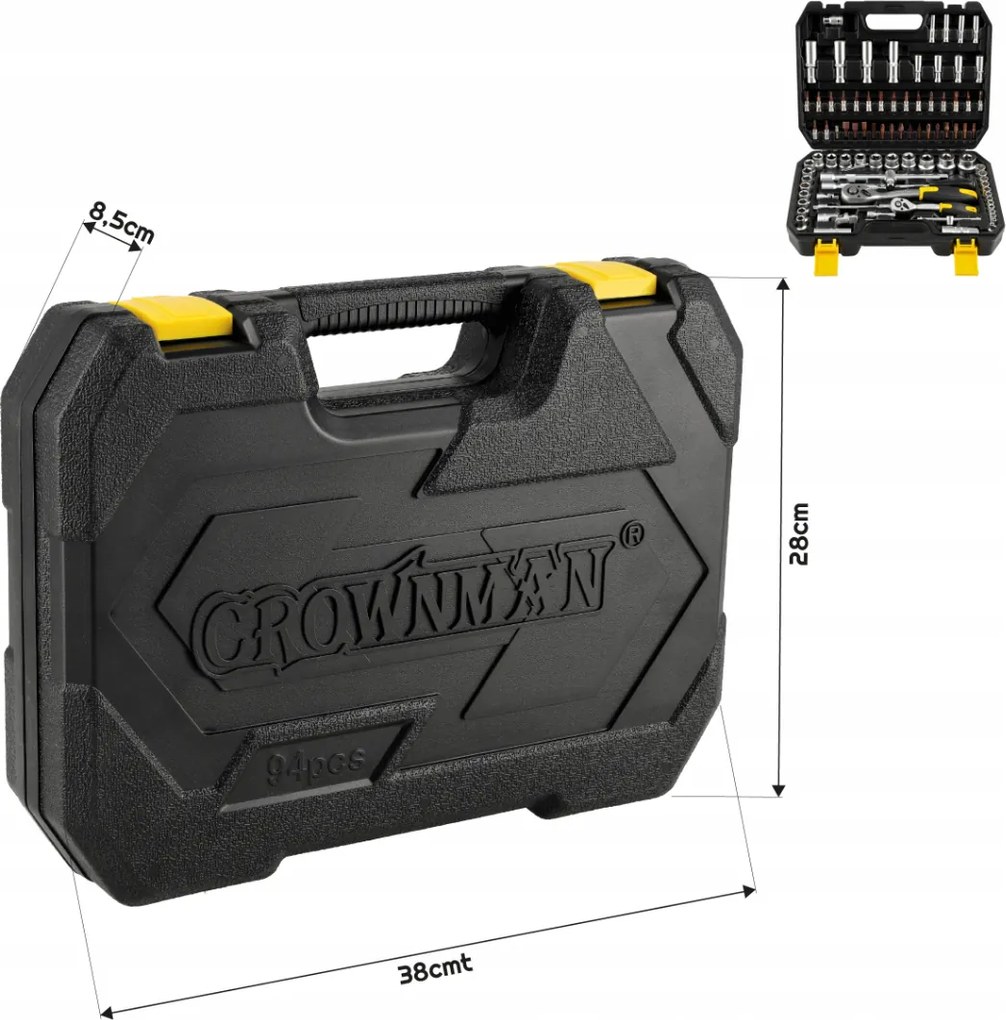 CROWNMAN Box na náradie 94 položiek