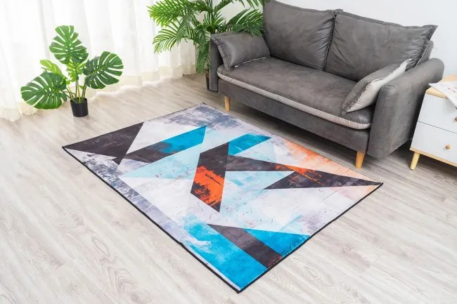 Protišmykový koberec NOVO mramor / trojuholníky