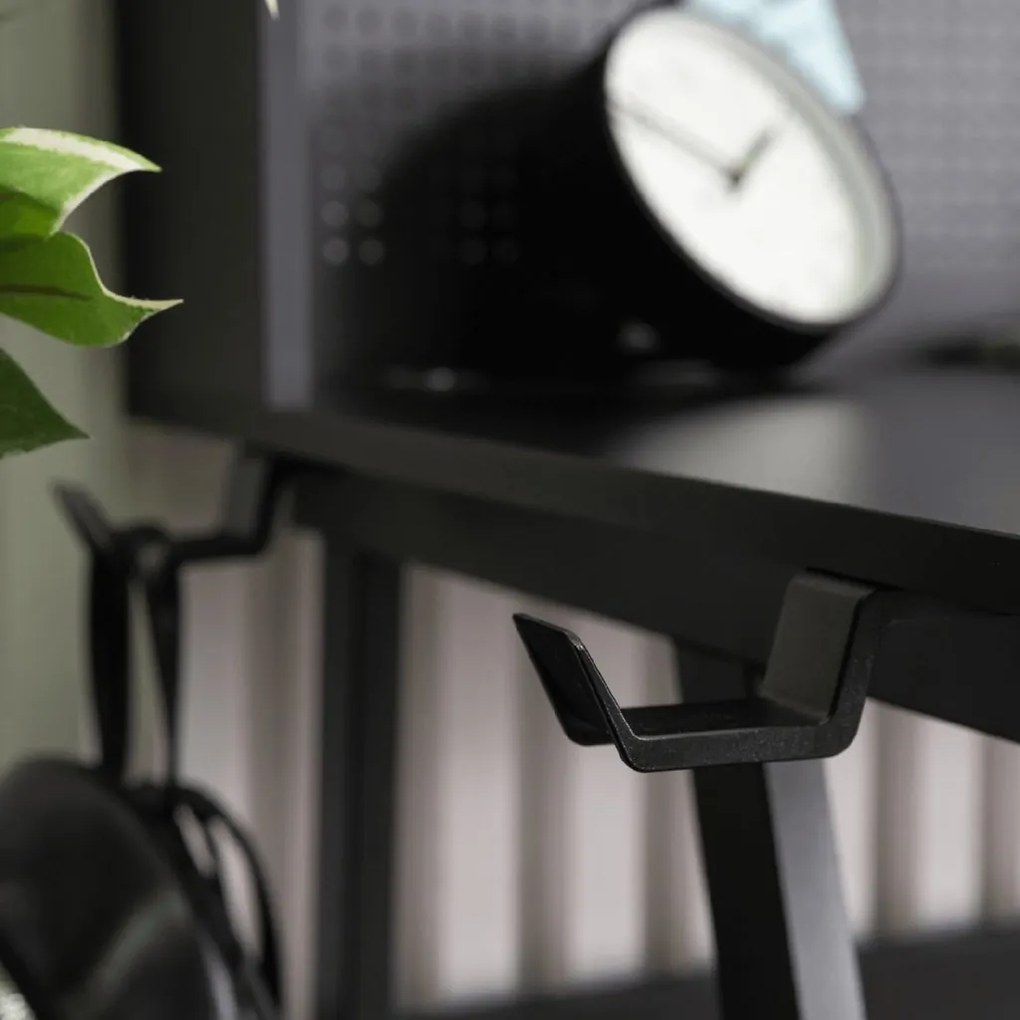 PROXIMA.store - Industriálny písaci stôl ICE FARBA: čierna