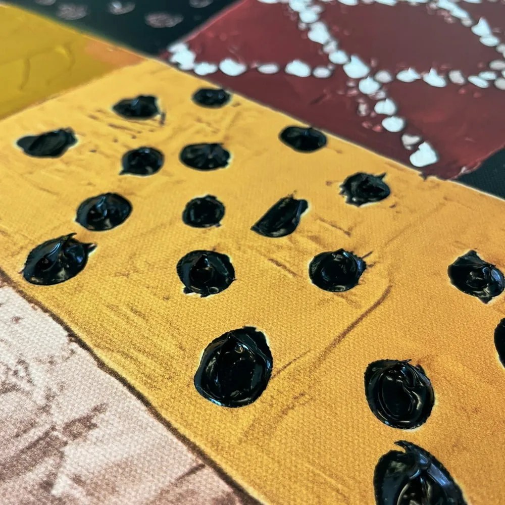 Obraz s ručne maľovanými prvkami 70x100 cm Mae – Styler