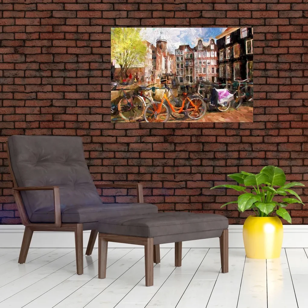 Obraz - Amsterdam, maľba (90x60 cm)