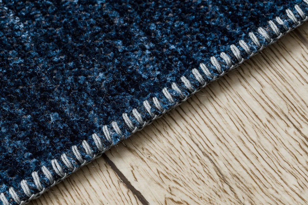 Koberec FLORENCE 24021 Jednfarebný, glamour, plocho tkaný, modrý