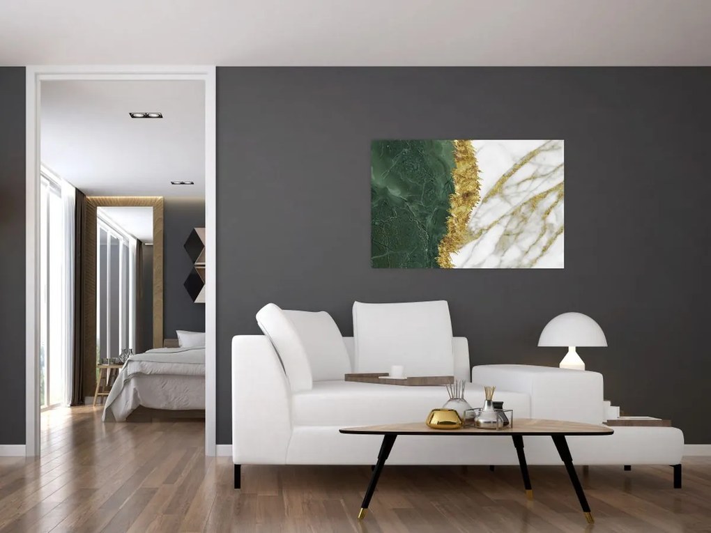 Obraz - Zelený mramor N⁰1 (90x60 cm)