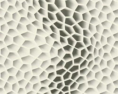 Vliesové tapety, 3D plástu sivé, Harmony in Motion by Mac Stopa 327093, A.S. Création, rozmer 10,05 m x 0,53 m