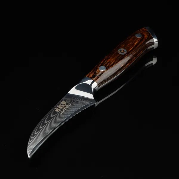 Gudaro - Damaškový kuchynský nôž na ovocie FENG 3,5", 67 vrstiev ocele, dĺžka 9,5 cm