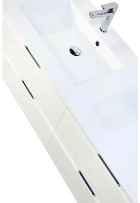 Kúpeľňová zostava Sanox Porto 120 cm mramor skrinka 4 zásuvky biela