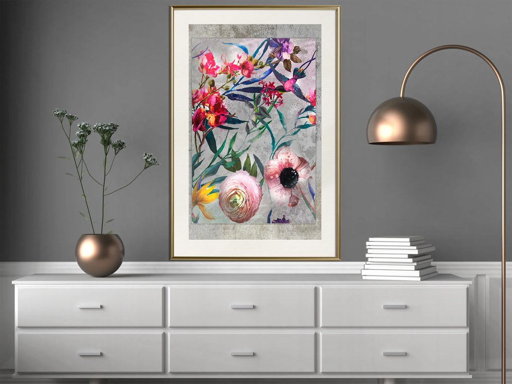 Artgeist Plagát - Rustic Flowers [Poster] Veľkosť: 20x30, Verzia: Čierny rám