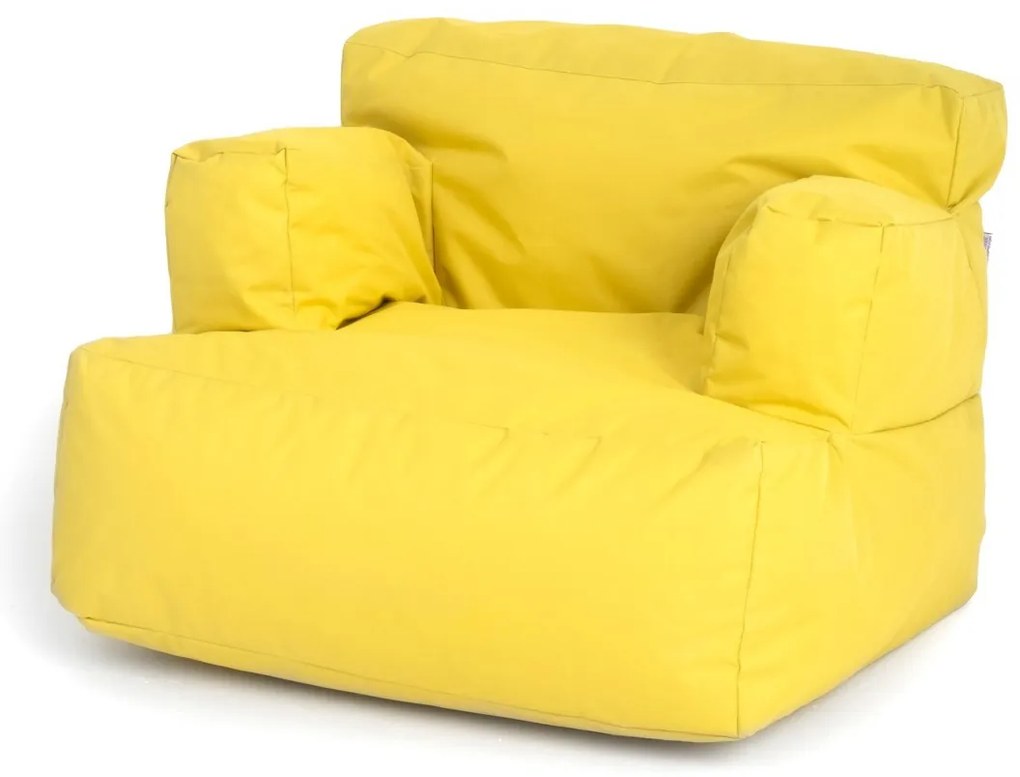 Sedací vak v tvare kresla Relax žltý