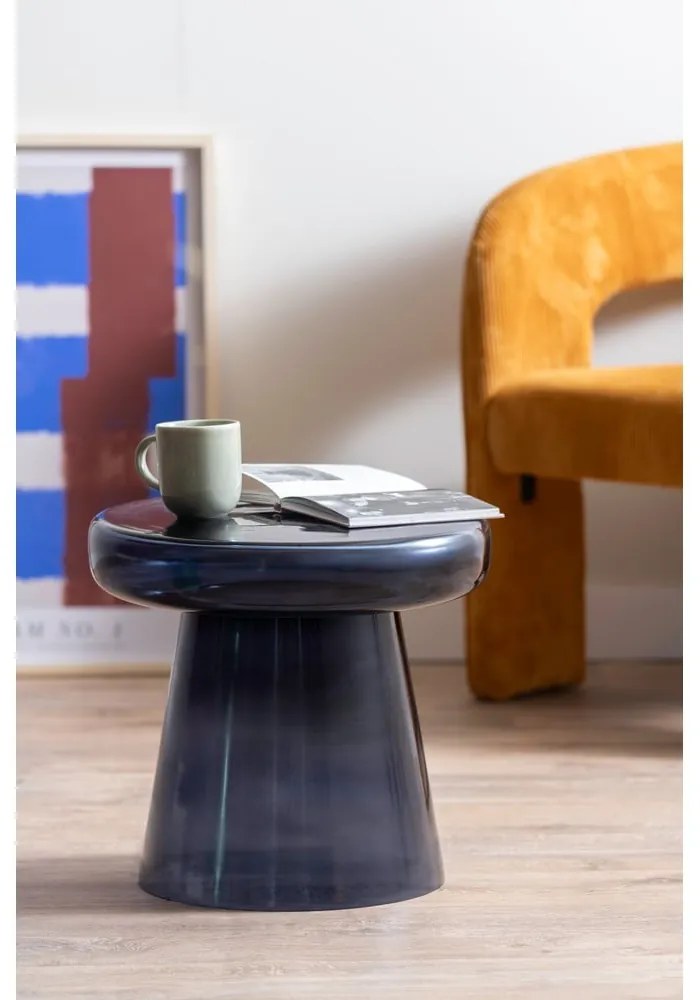 Sklenený okrúhly odkladací stolík ø 41 cm Simpleza – Leitmotiv