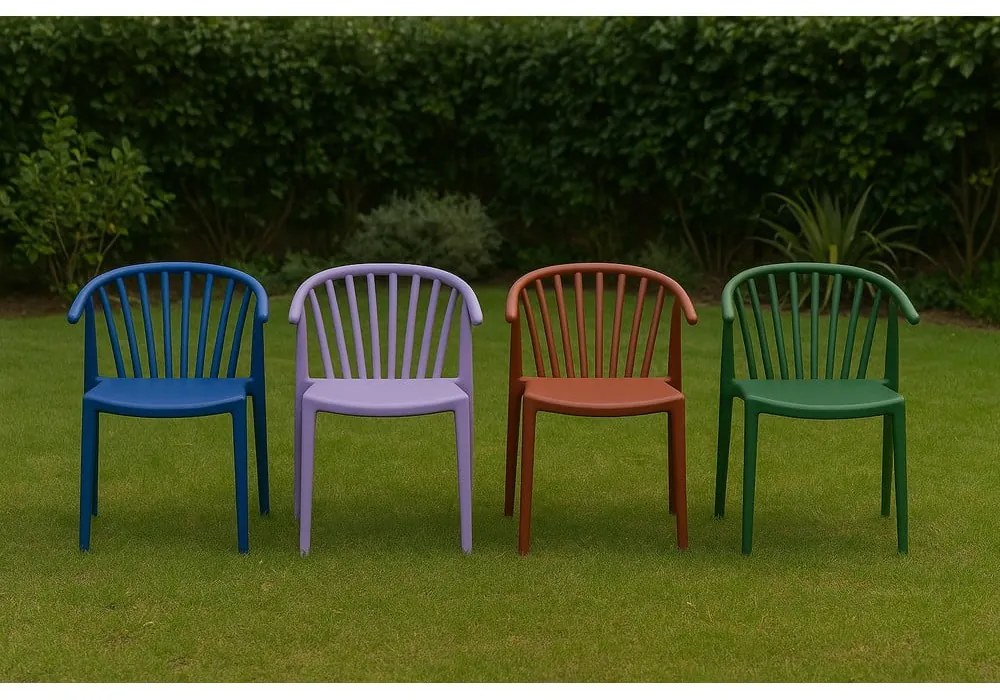 Plastová záhradná stolička v levanduľovej farbe Capri – Bonami Essentials