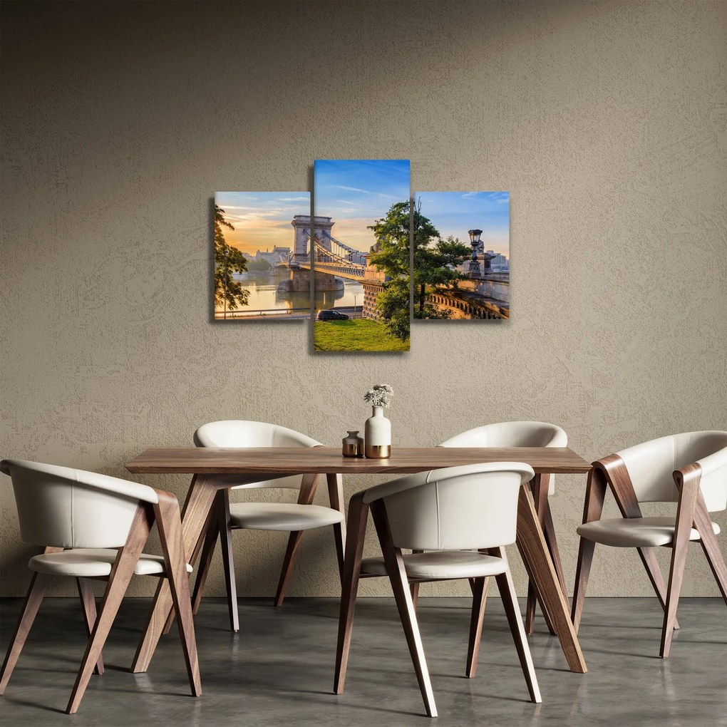 Obraz - Most cez rieku, Budapešť, Maďarsko (90x60 cm)
