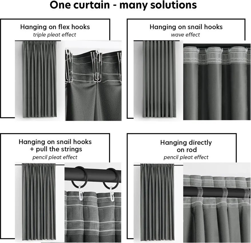 Tmavosivý zamatový dimout záves 530x175 cm Velto – Filumi