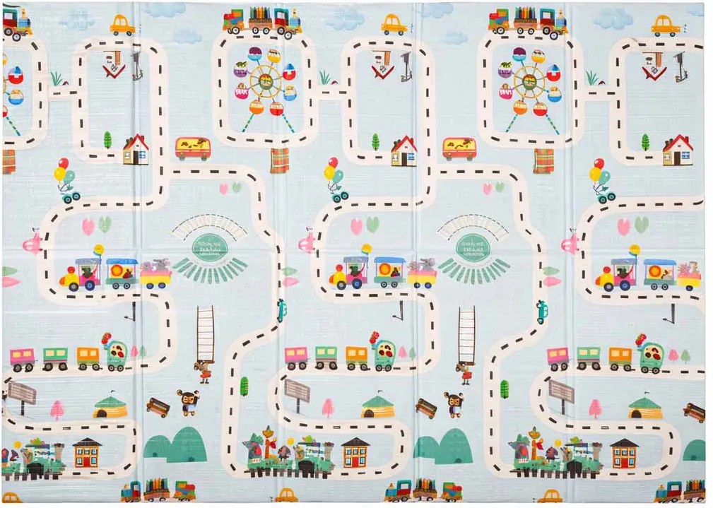 KIK Detská penová podložka 150x200 cm, dvojstranná skladacia, Street Designs