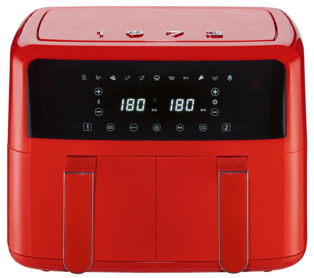 Silvercrest®  Teplovzdušná fritéza Retro 1973 Shlfd 2600 B1, červená (červená 1973)  (100393130)