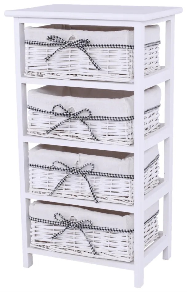 Tempo Kondela Komoda Ruby biela, 73 cm