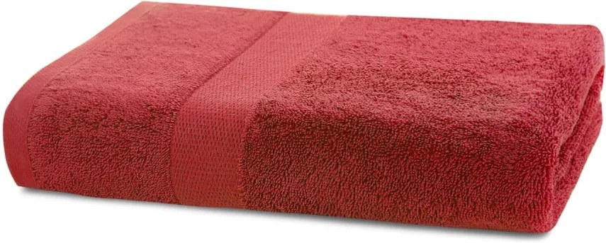 Červený uterák DecoKing Marina, 50 × 100 cm