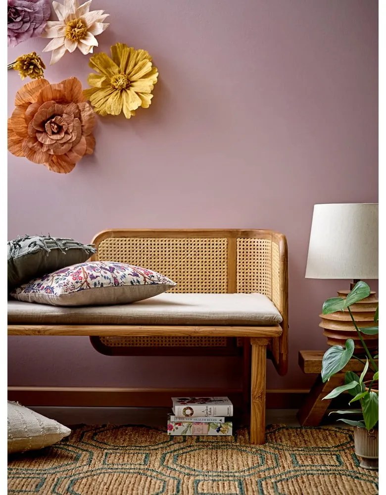 Stolová lampa v tmavoprírodnej farbe s textilným tienidlom (výška 54 cm) Svale – Bloomingville